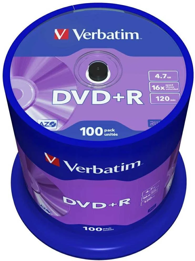 Mediarange Verbatim DVD+R Matt Sidabrinis 4,7 GB 100 vnt