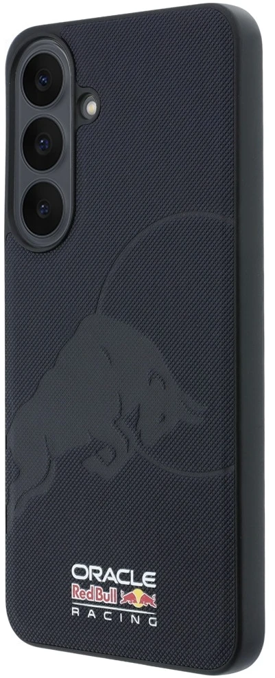 Red Bull Raudona Bull Dėklas Raudona Bull Meshed Debossed Bull MagSafe skirtas Samsung Galaxy S26 FE granatinis