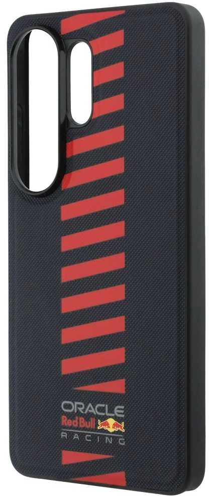 Red Bull Raudona Bull Raudona Bull PU Leather Meshed Powerbar Magnetic dėklas skirtas Samsung Galaxy S26 Ultra mėlynos spalvos