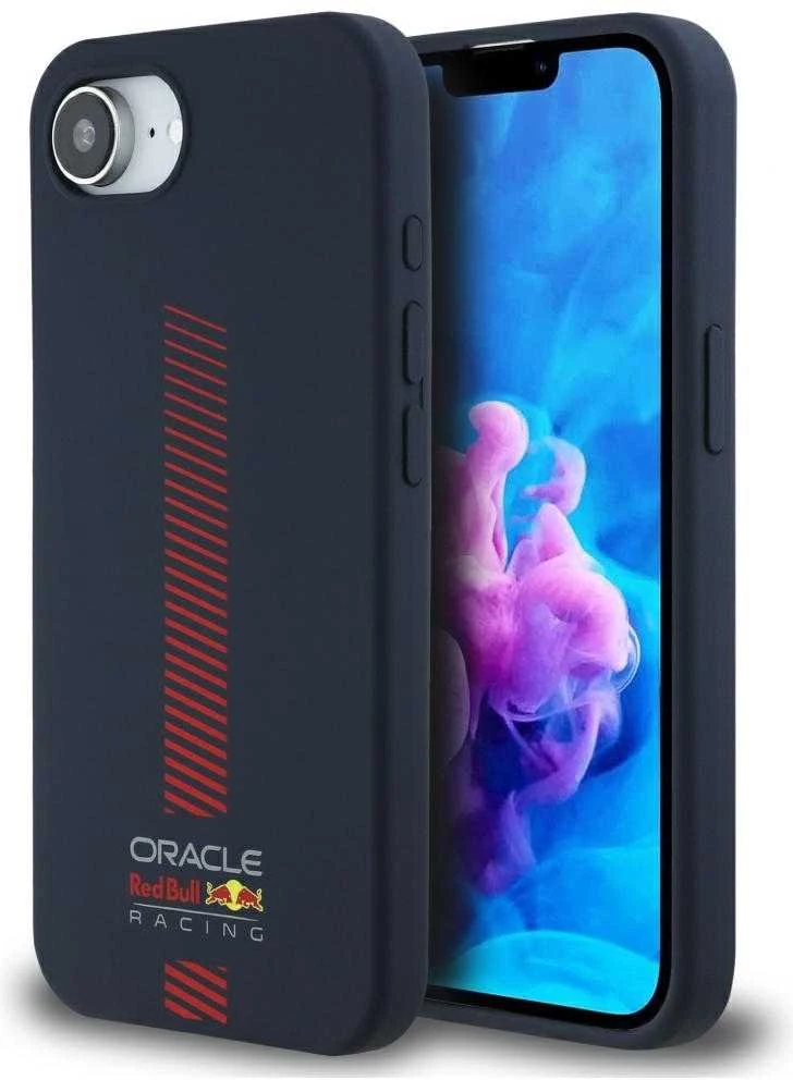Red Bull Raudona Bull Raudona Bull Silicone Powerbar MagSafe Apple iPhone 16e dėklas telefonui mėlynos spalvos