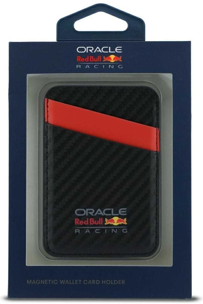 Red Bull Raudona Bull Raudona Bull Carbon MagSafe Wallet juodos spalvos