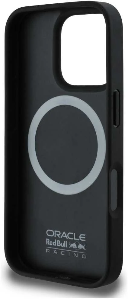 Red Bull Raudona Bull Raudona Bull Carbon Powerbar MagSafe dėklas jūsų Apple iPhone 16 Pro juodos spalvos