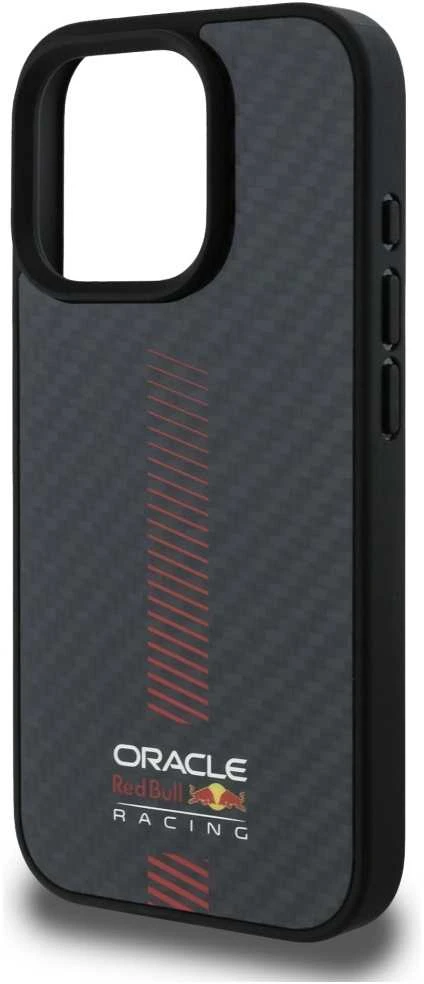 Red Bull Raudona Bull Raudona Bull Carbon Powerbar MagSafe dėklas jūsų Apple iPhone 16 Pro juodos spalvos