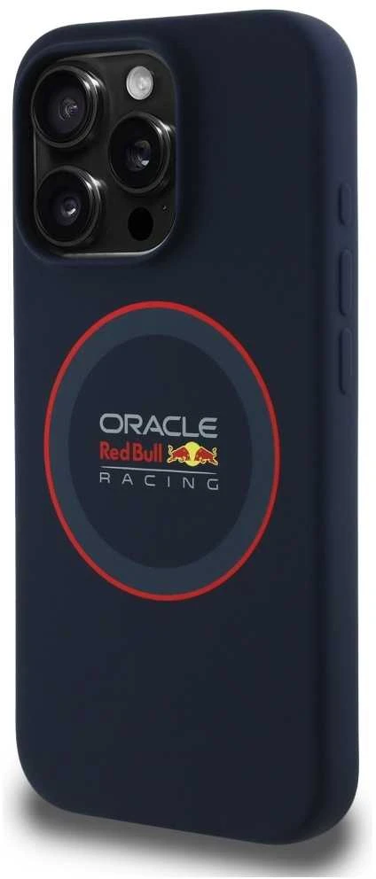 Red Bull Raudona Bull Raudona Bull silikoninis Raudona Ring MagSafe Apple iPhone 16 Pro Max dėklas telefonui mėlynos spalvos