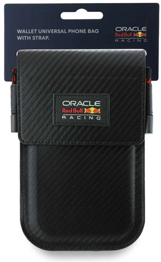 Red Bull Raudona Bull Raudona Bull PU Carbon krepšys telefonui juodos spalvos