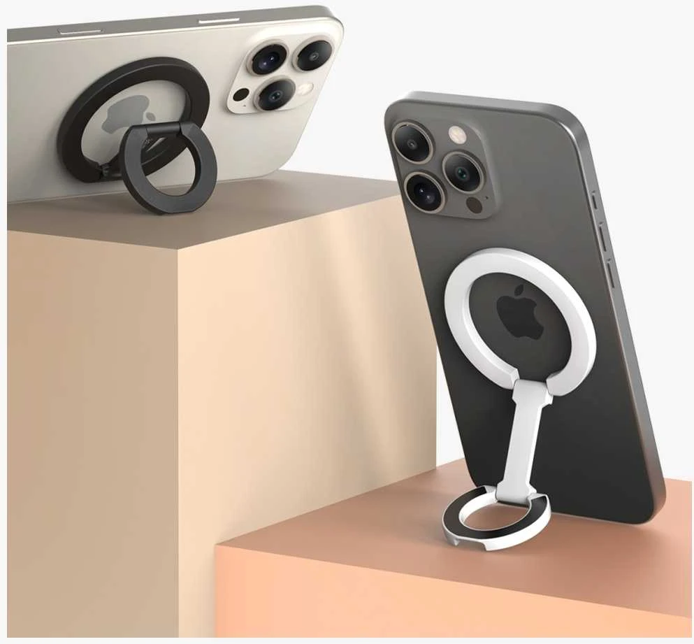 Žiedų stovas Araree A-Ring MagSafe GripTok balta
