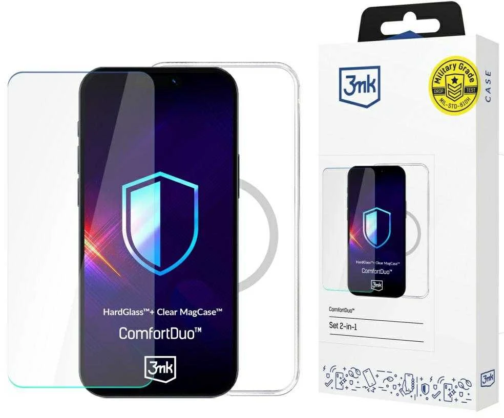 Dėklas Rinkinys 3MK ComfortDuo Clear MagCase do Samsung Galaxy S25+