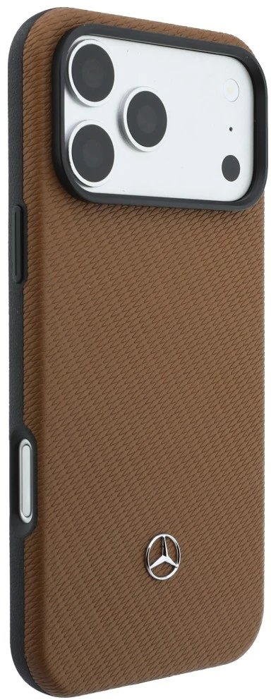 Dėklas Rinkinys etui + portfel Mercedes Grilis Pattern Leather MagSafe do iPhone 18 Pro Max / 17 Pro Max camel