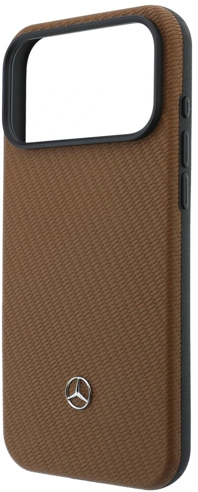 Dėklas Rinkinys etui + portfel Mercedes Grilis Pattern Leather MagSafe do iPhone 18 Pro Max / 17 Pro Max camel