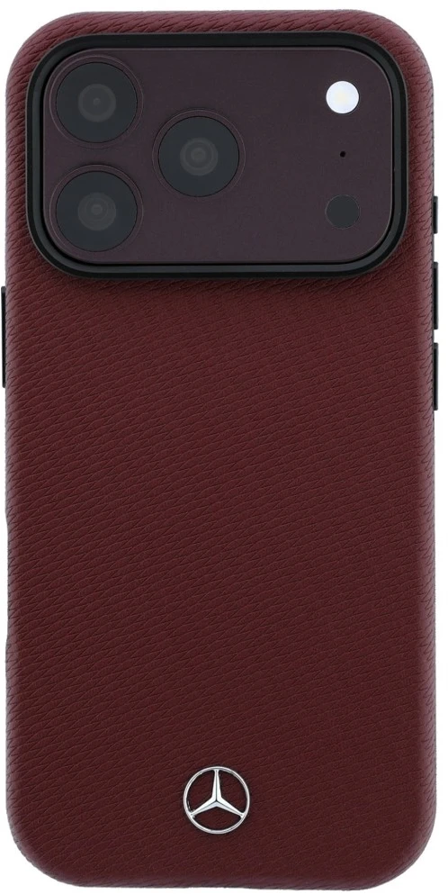 Dėklas Rinkinys etui + portfel Mercedes Grilis Pattern Leather MagSafe do iPhone 18 Pro / 17 Pro bordo spalvos