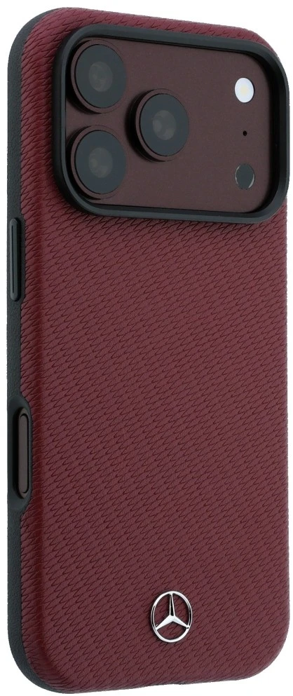 Dėklas Rinkinys etui + portfel Mercedes Grilis Pattern Leather MagSafe do iPhone 18 Pro / 17 Pro bordo spalvos