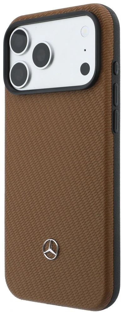 Dėklas Rinkinys etui + portfel Mercedes Grilis Pattern Leather MagSafe do iPhone 18 Pro Max / 17 Pro Max camel