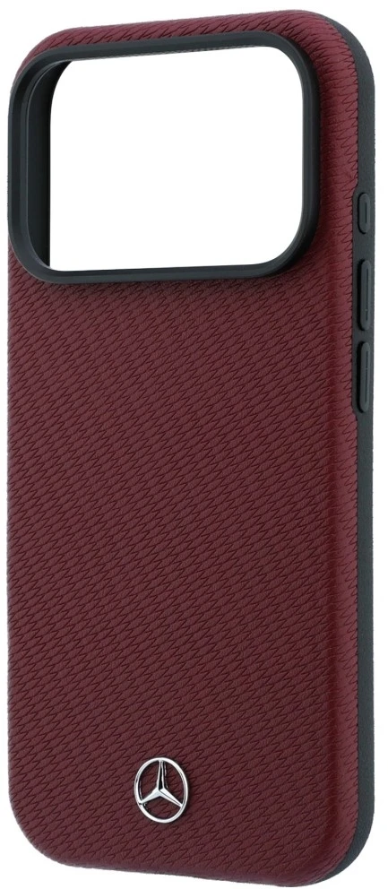 Dėklas Rinkinys etui + portfel Mercedes Grilis Pattern Leather MagSafe do iPhone 18 Pro / 17 Pro bordo spalvos