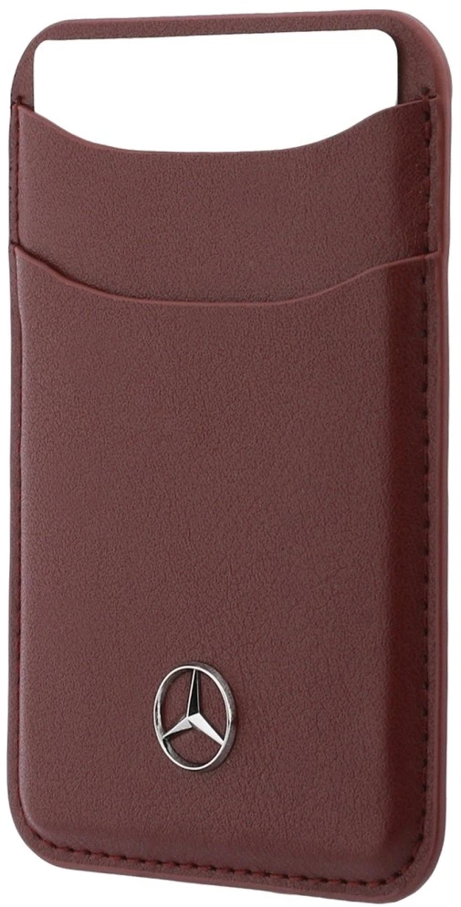 Dėklas Rinkinys etui + portfel Mercedes Grilis Pattern Leather MagSafe do iPhone 18 Pro / 17 Pro bordo spalvos