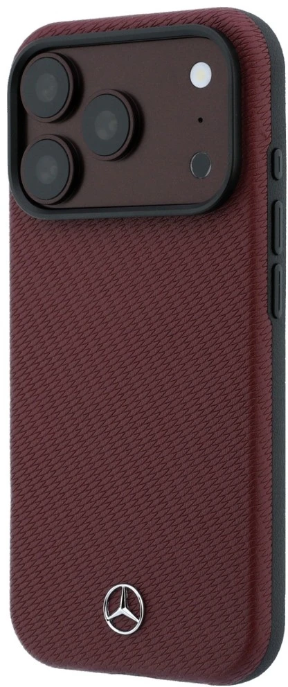 Dėklas Rinkinys etui + portfel Mercedes Grilis Pattern Leather MagSafe do iPhone 18 Pro / 17 Pro bordo spalvos