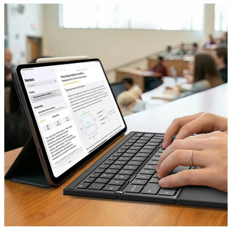 Składana klaviatūra su touchpadem SODI ZO1T Tri-Fold Bluetooth juoda