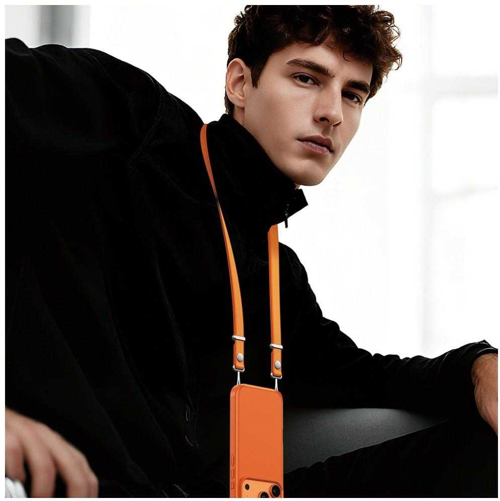 Phone lanyard Usams ZB360 1.08–2.08m oranžinis