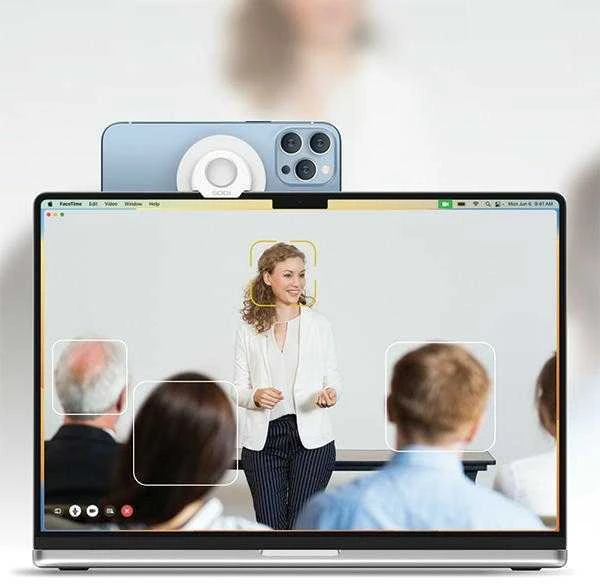 SODI Laikiklis indukcyjny do MacBooka BM-300 juodos spalvos MagSafe