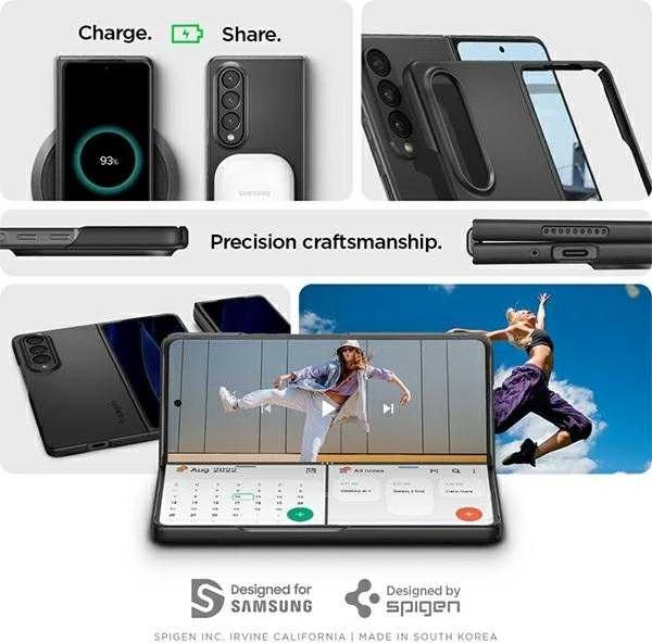Spigen Air Skin dėklas skirtas Samsung Galaxy Z Fold 4, spalva - Juoda