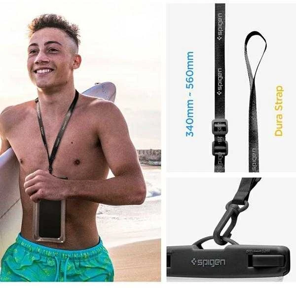 SPIGEN A610 UNIVERSALUS VANDENiui atsparus plūduriuojantis dėklas CRYSTAL CLEAR