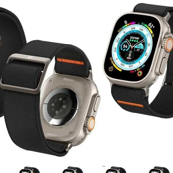 Spigen Fit Lite Ultra Apple Watch 4 / 5 / 6 / 7 / 8 / 9 / SE / Ultra (42 / 44 / 45 / 49 mm) mėlynos spalvos