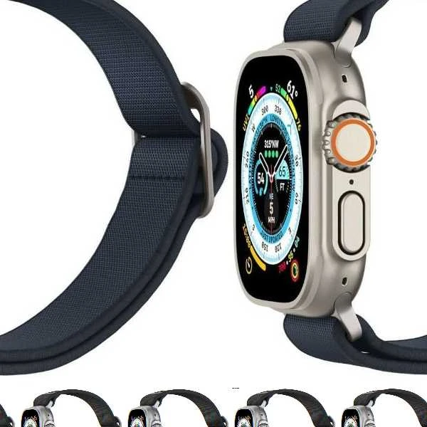Dėklas Spigen Fit Lite Ultra Apple Watch 4 / 5 / 6 / 7 / 8 / SE / Ultra (42 / 44 / 45 / 49 mm) oranžinės spalvos