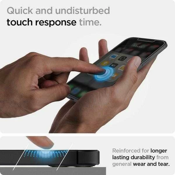 Apsauginis ekrano stiklas Spigen TR „EZ FIT” 2-pack Apple iPhone 12/12 Pro