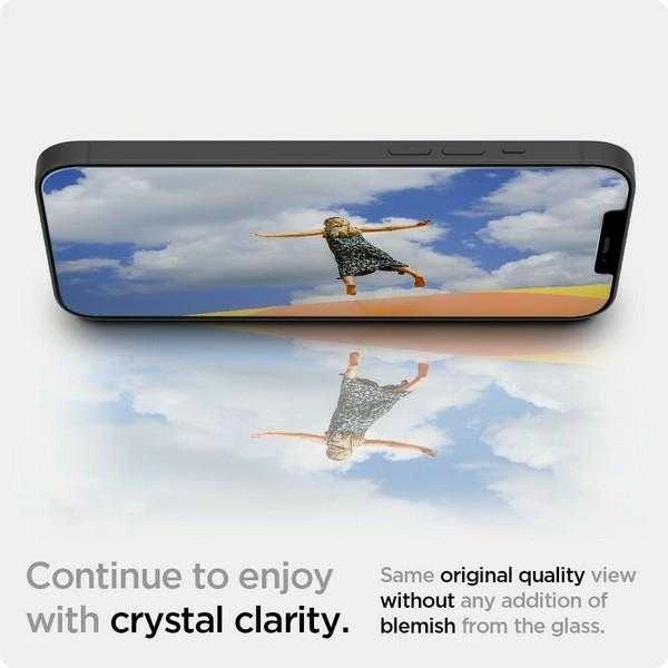 Apsauginis ekrano stiklas Spigen TR „EZ FIT” 2-pack Apple iPhone 12/12 Pro