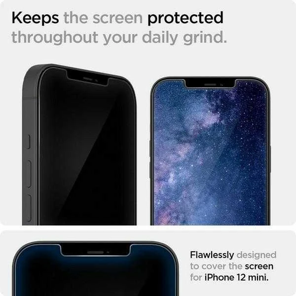 Apsauginis ekrano stiklas Spigen TR „EZ FIT” 2-pack Apple iPhone 12/12 Pro