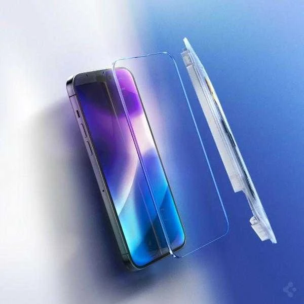 SPIGEN GLAS.TR "GRŪDINTAS STIKLAS EZ FIT" 2 PAKUOTĖS IPHONE 14 PRO CLEAR