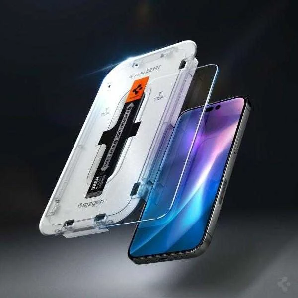 SPIGEN GLAS.TR "GRŪDINTAS STIKLAS EZ FIT" 2 PAKUOTĖS IPHONE 14 PRO CLEAR