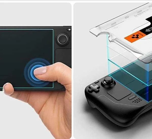 Apsauginis stiklas Spigen GLAS.TR „EZ FIT” STEAM DECK CLEAR