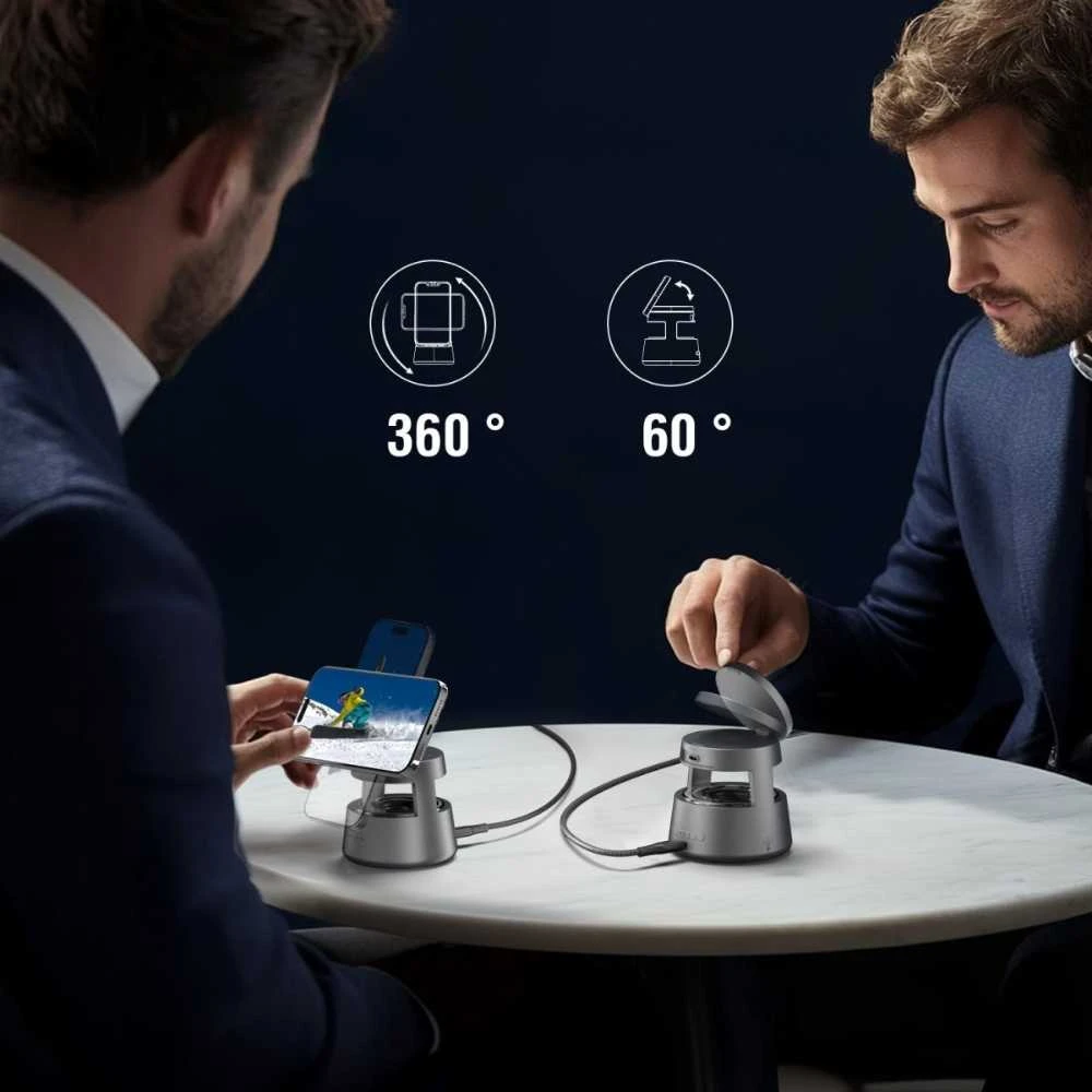 Carruzzo 4smarts 541327 mobiliojo įrenginio kroviklis Ausinės, Išmanusis telefonas, Išmanusis laikrodis Pilka USB Belaidis įkrovimas Vidaus