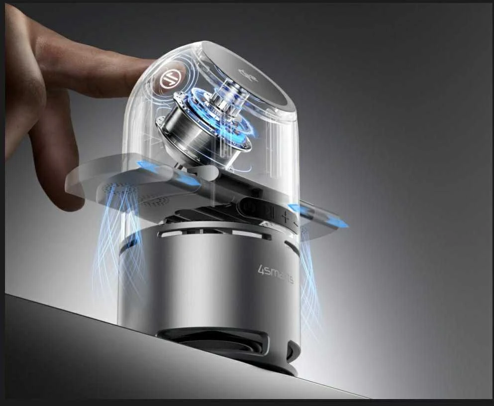 4smarts ChargeBot Sound Qi2 įkrovimo stotelė, pilka