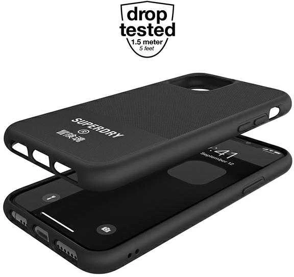 Dėklas SUPERDRY MULDED CASE CANVAS IPHONE 11 PRO MAX Juodas