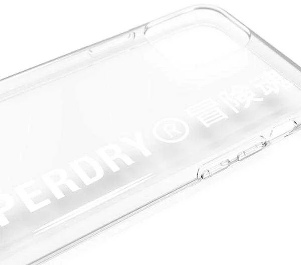 Dėklas SUPERDRY SNAP CASE CLEAR IPHONE 11 PRO MAX TRANSPARENT / Baltas
