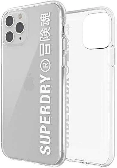 Dėklas SUPERDRY SNAP CASE CLEAR IPHONE 11 PRO MAX TRANSPARENT / Baltas
