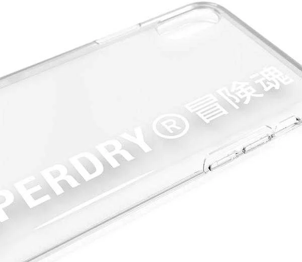 Dėklas SUPERDRY SNAP CASE CLEAR IPHONE X/XS TRANSPARENT / Baltas