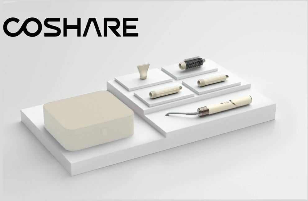 Suszarko-Plaukų suktuvas COSHARE InStyle 4w1 HS30E kreminė