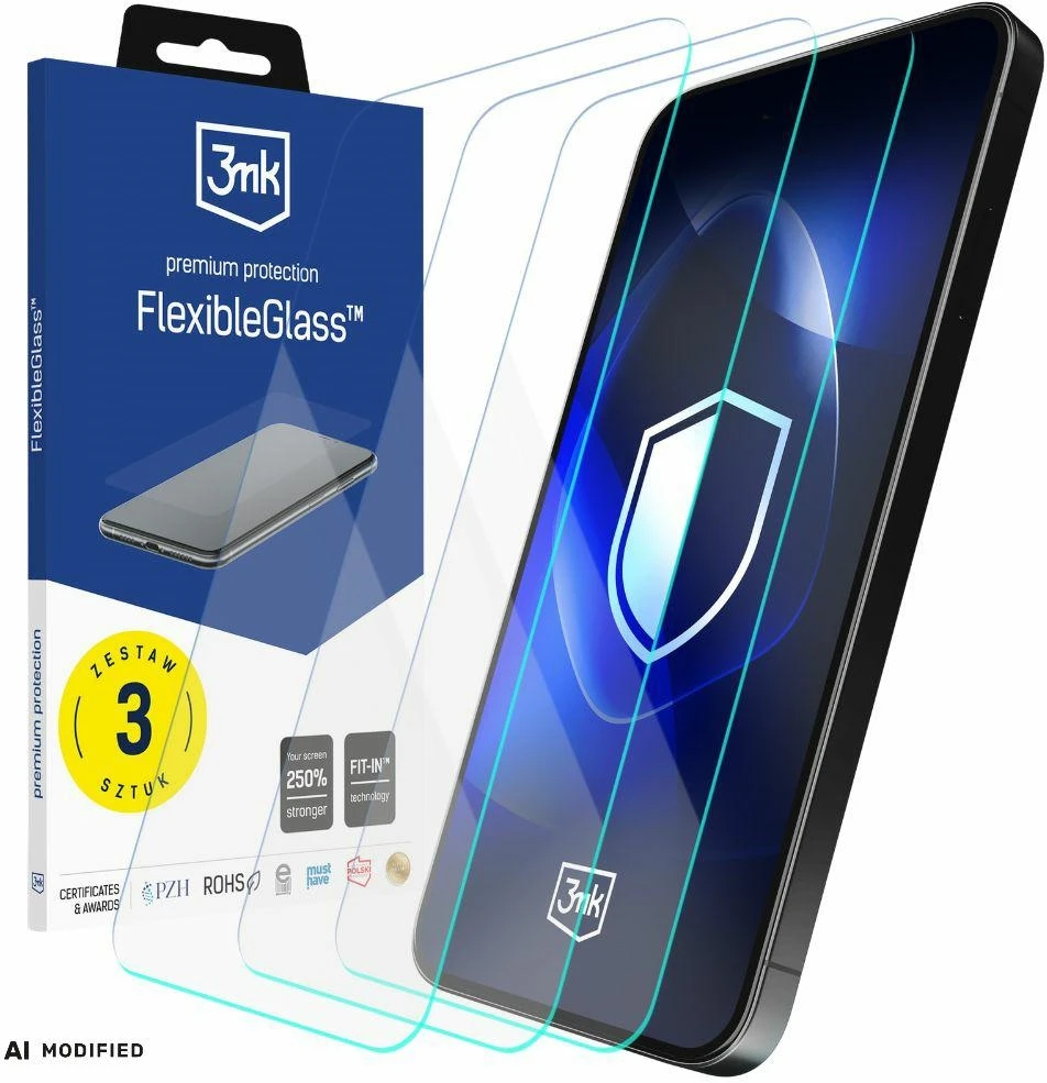 Szkło hybrydowe 3MK FlexibleGlass do iPhone 17 Pro/ 18 Pro 3 vnt.