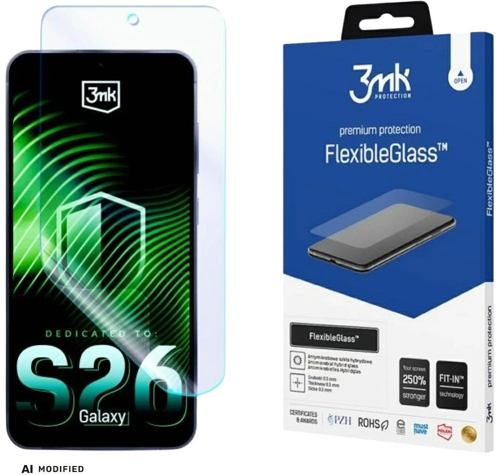 Szkło hybrydowe 3MK FlexibleGlass do Samsung Galaxy S26 3 vnt.