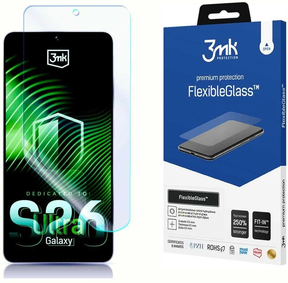 3MK „FlexibleGlass Hybrid Glass“ apsauginis stiklas „Samsung Galaxy S26 Ultra“ telefonui