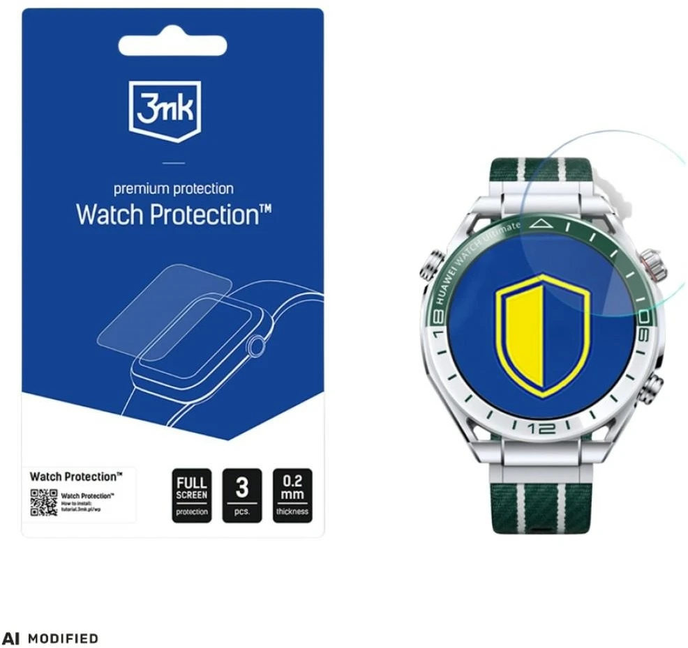 3Mk Protection 3mk Watch Protection FlexibleGlass hibridinis stiklas išmaniojo laikrodžio ekranui, skirtas Huawei Watch Ultimate 2