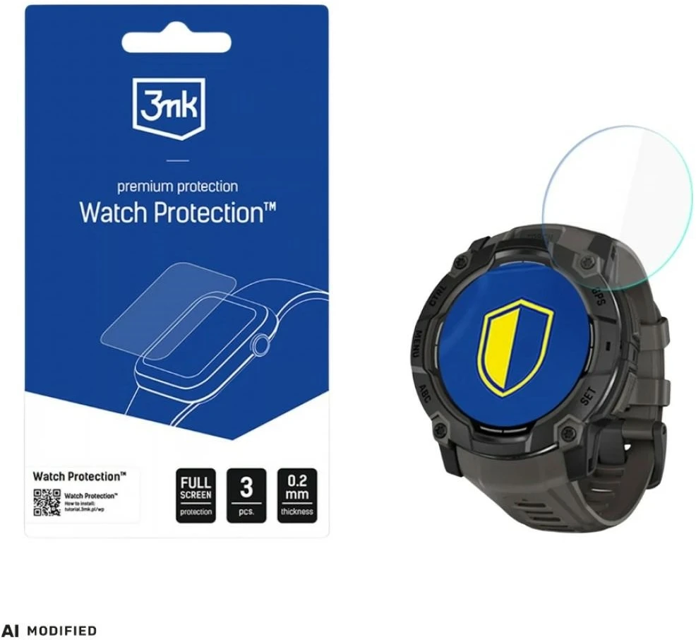 Garmin Instinct 3 50mm (Amoled, Solar) – 3mk Watch Protection FlexibleGlass