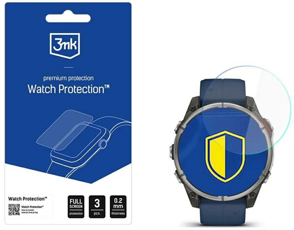 3Mk „Garmin quatix 8“ – 51 mm – 3 mk laikrodžio apsauga su „FlexibleGlass“
