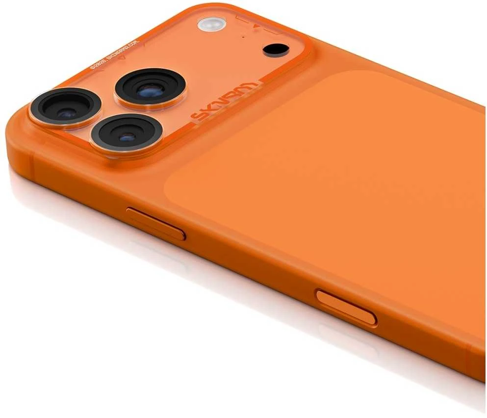 Camera Lens Glass Skinarma Magma Full Matte skirtas Apple iPhone 17 Pro oranžinis