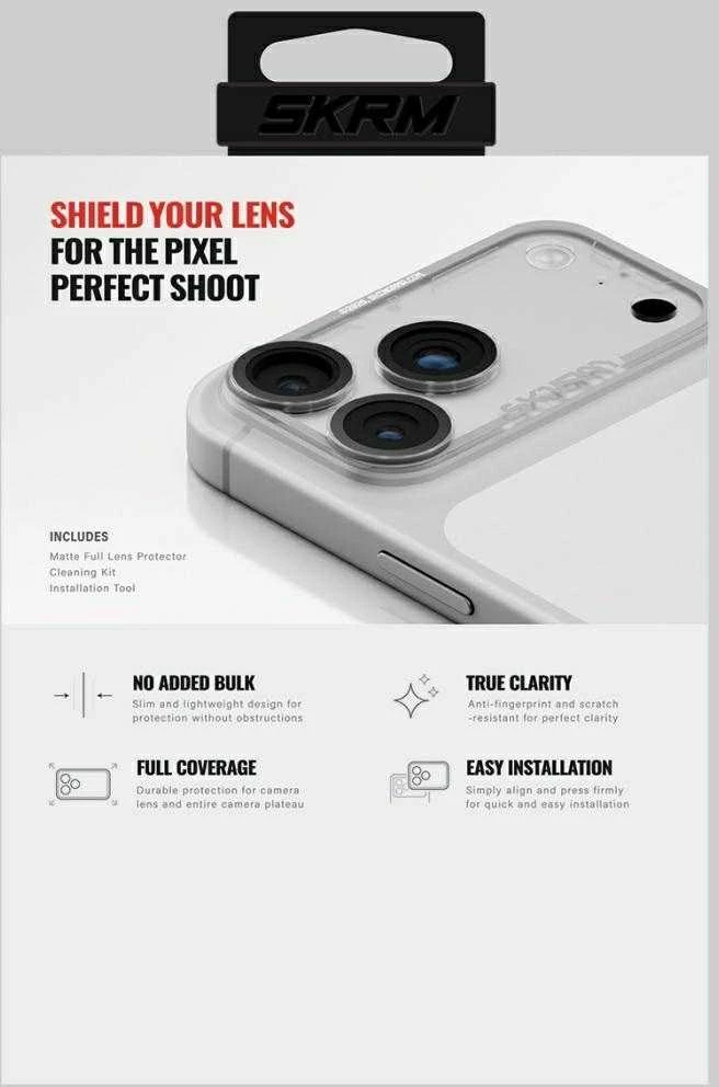 Camera Lens Glass Skinarma Magma Full Matte skirtas Apple iPhone 17 Pro pilkas