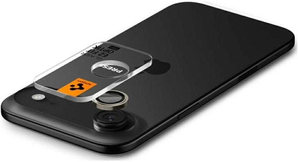 Kameros apsauga Spigen Glass tR EZ Fit Optik Pro 2 Pack, juodas - iPhone Air