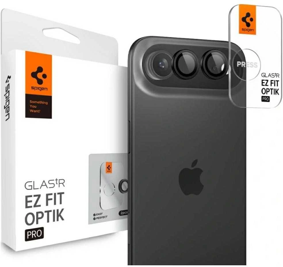 Kameros apsauga Spigen Glass tR EZ Fit Optik Pro 2 Pack, juodas - iPhone Air