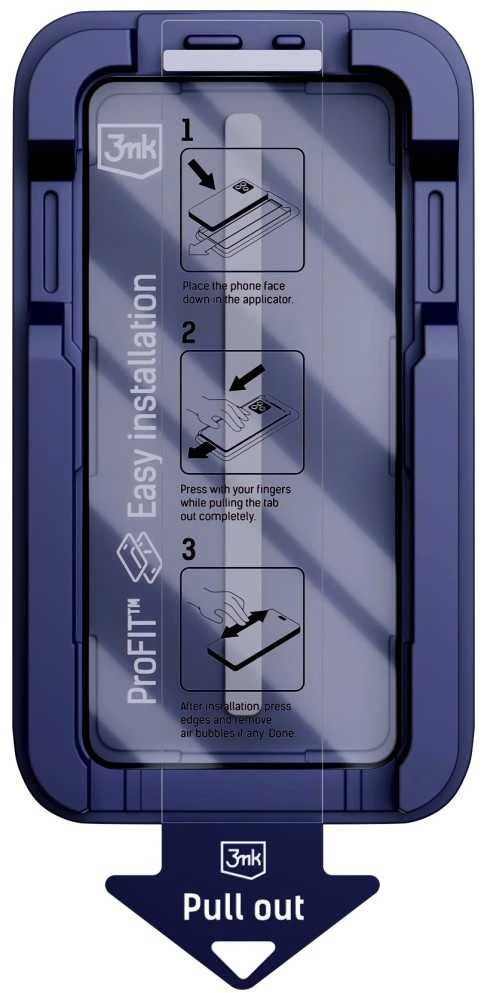 3Mk Protection 9H grūdintas stiklas su 3mk HardGlass Max privatumo filtru, skirtas iPhone 15 Pro.